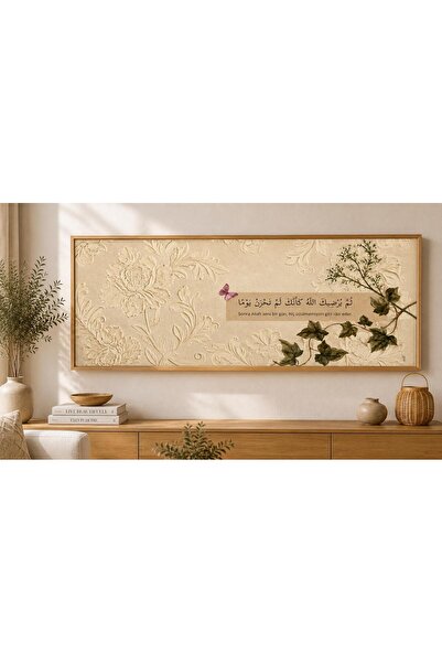woodhomeworks Tek Parça Gerçek Ahşap yatay Panorama Çerçeveli Tablo