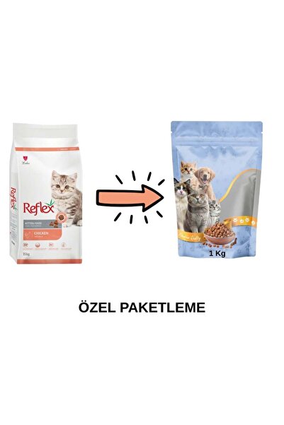 Reflex Kitten Tavuklu Yavru Kedi Maması Paketten Bölme Doypack 1 Kg
