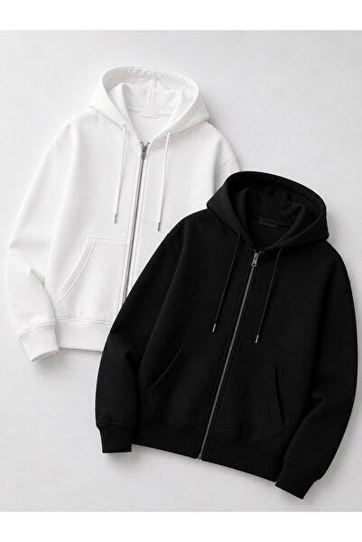 NewCabin New Season 3-Thread Combed Cotton Kangaroo Pocket Hooded Jacket with...