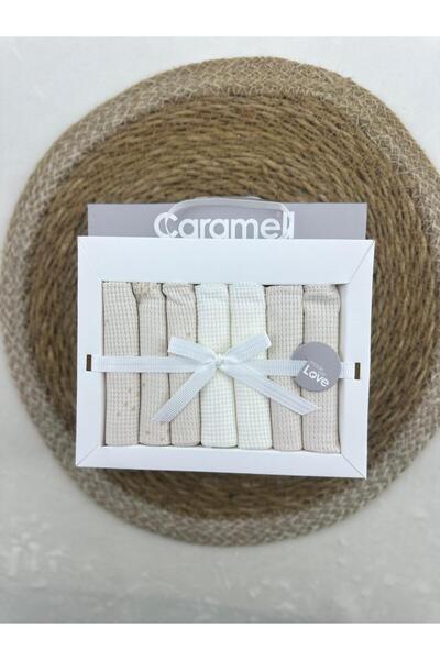 Caramell Patterned Baby Mouth Wipes, Pack of 7