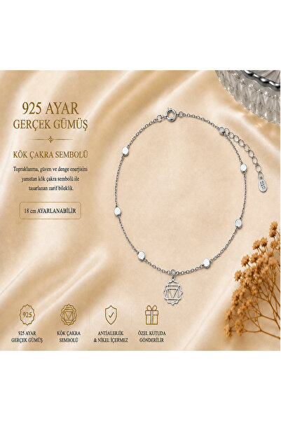 ozzanova Ozza Nova 925 Ayar Gümüş Kök Çakra Sembollü Pullu Kadın Bileklik – 1...