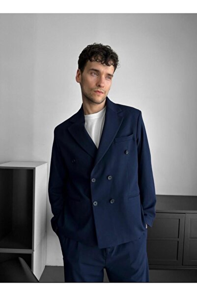 Lacivert Oversize Takım Elbise