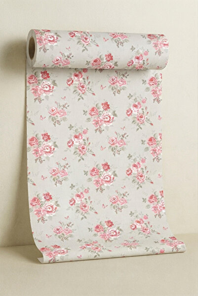 Bien Duvar Kağıtları Grandeco Little Florals 3103 Flores Románticas Kırmızı Çiçekli İthal Duvar Kağıdı 53x1000cm, 5m2