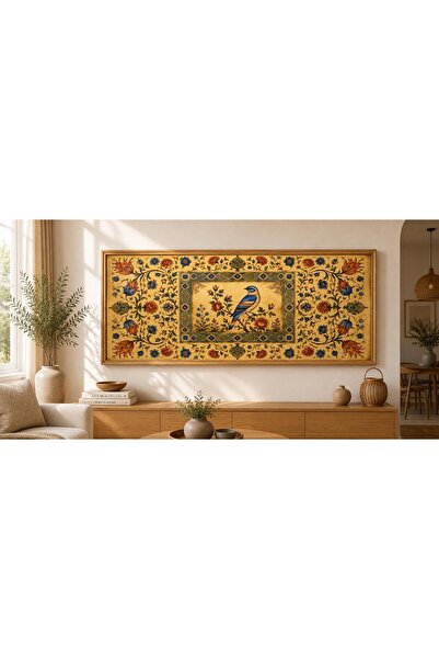 woodhomeworks Tek Parça Gerçek Ahşap yatay Panorama Çerçeveli Tablo