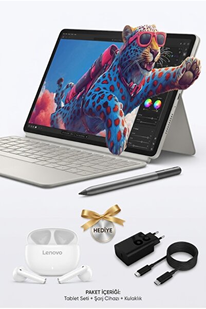 LENOVO Kalemli Ve Klavyeli 12 GB RAM 256 GB Hafızalı Tablet (Deniz Kabuğu) - ...