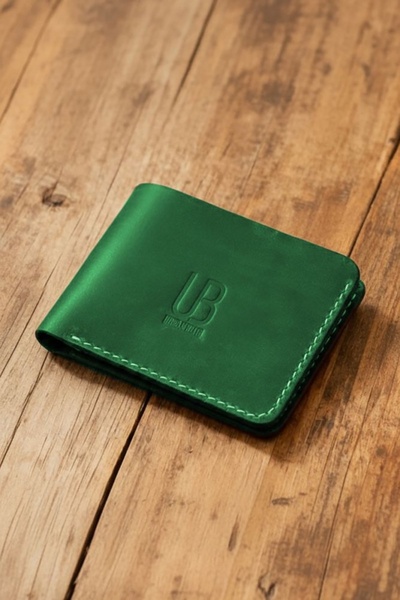 Urban Bag Handmade Wallet made of genuine Leather Concept 2 PLUS – Green (Thr...