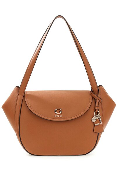 Guess Women's Handbag Shoulder Bag Hobo Flap Strap Charm Detailed Stylish Dai...