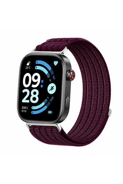 MMP SHOP Xiaomi Redmi Watch 4 / 5 / 6 Uyumlu Hasır Örgü Spor Cırtlı Kordon
