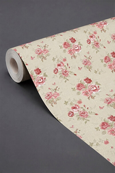 Bien Duvar Kağıtları Grandeco Little Florals 3103 Flores Románticas Kırmızı Çiçekli İthal Duvar Kağıdı 53x1000cm, 5m2