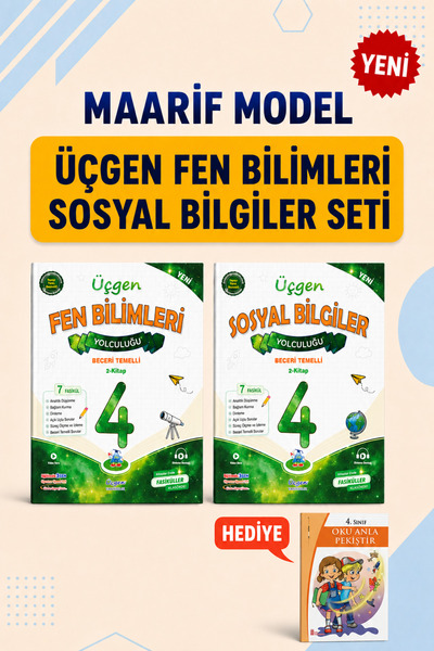 Üçgen Yayıncılık 4.Sınıf Beceri Temelli FEN Bilimleri + SOSYAL Bilgiler + Oku...
