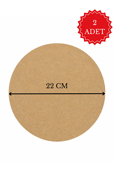 Rapithwin 22 Cm Yuvarlak Supla Levha | 2 Adet 3 Mm Ham Mdf Servis Altı Supla