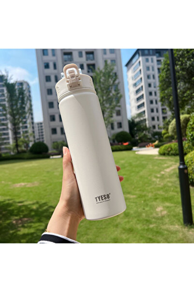 Choice92 600ML White TYESO Thermos Bottle Car Insulated Flask Water Tumbler f...