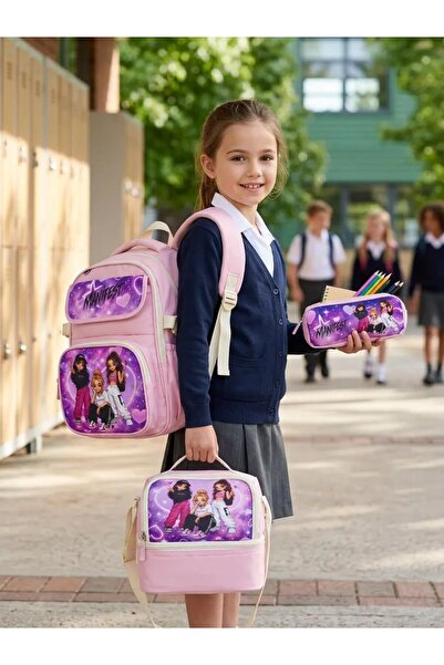 MasterPack School Manifest Tasarımlı Kız Çocuk 3'lü Okul Seti -İlkokul/Ortaok...