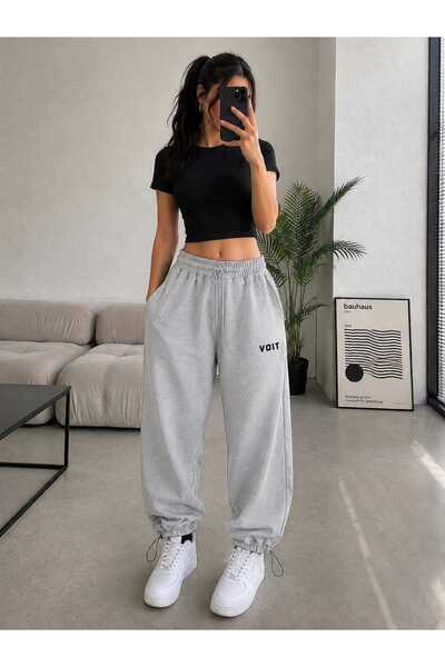 LOTS MODA Embroidered 3 Thread Sha Fleece-Lined Işlik Sweatpants