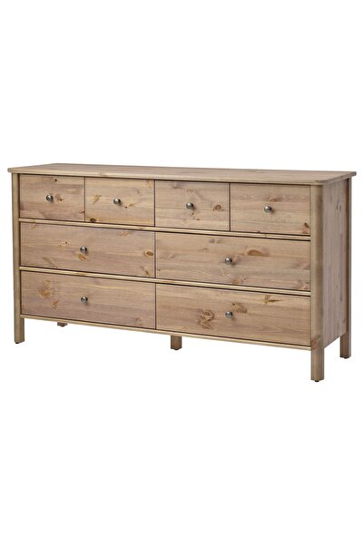 IKEA Modern Gri 8 Çekmeceli Şifonyer 171x50x91 cm - Yatak Odası Dolabı