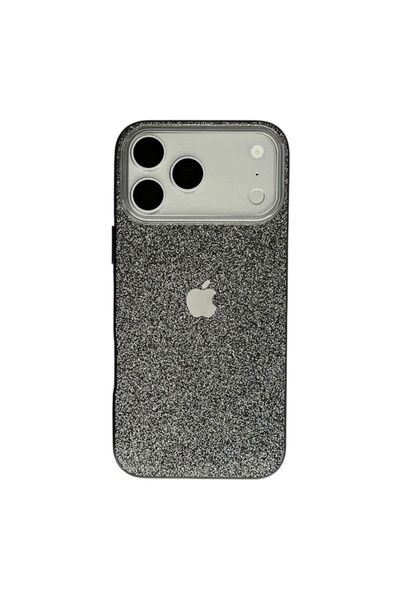 GNGMobil iPhone 17 PRO MAX Uyumlu Simli Logolu Silikon Telefon Kılıfı