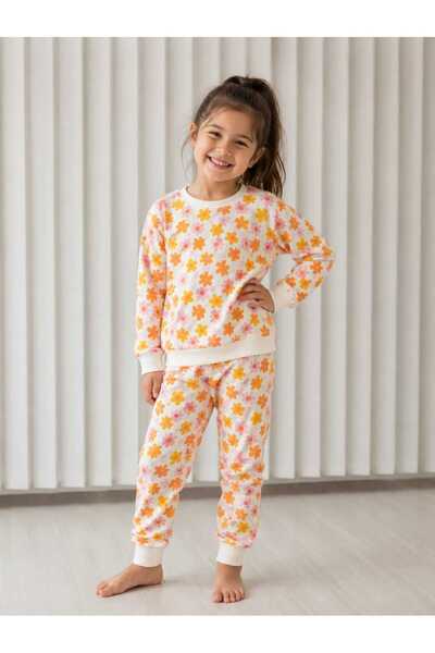 Arya Nisa Kids Girls' Flower Printed Top and Bottom Set