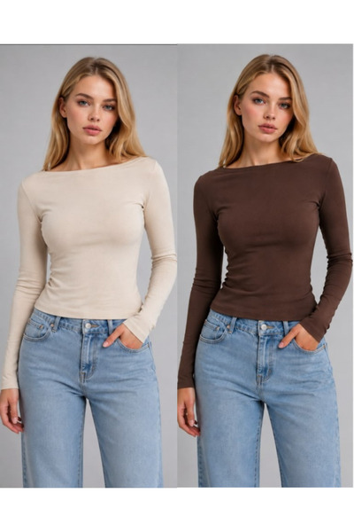 Trendingsize Women's Boat Neck Detailed Bodysuit