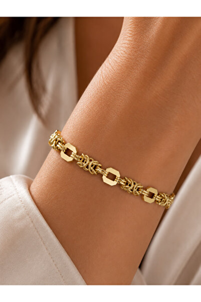Weluxa Non-Tarnishing Gold Color Women's Steel Bracelet