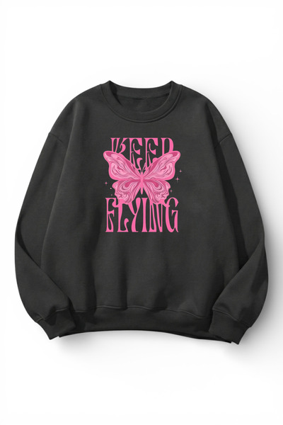 trendypassion Unisex Soft Textured Keep Flying Printed Design Oversize 3 Thre...