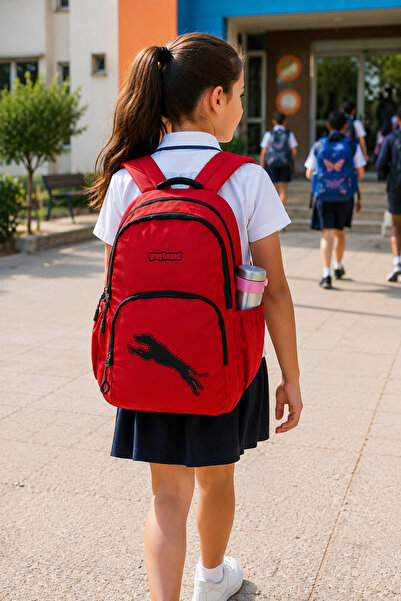 DODOMAR Red Waterproof School Backpack Multi-Compartment Large Internal Volum...