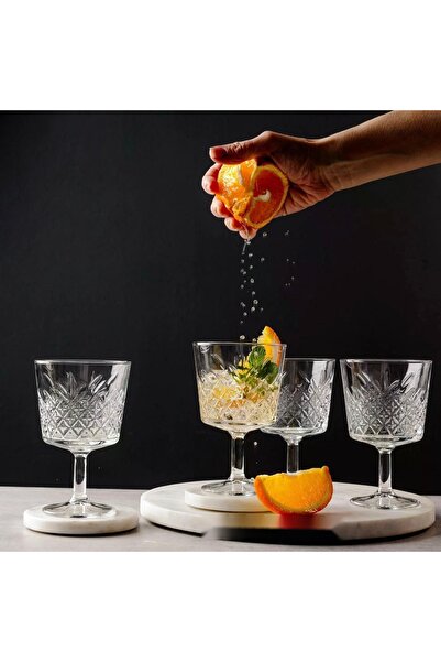 OEM Set de 4 pahare de cocktail Pasabahce Timeless 270 ml, sticlă transparentă, design elegant vintage