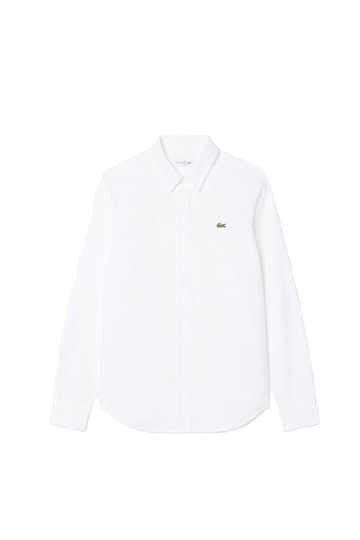 Lacoste Beyaz Pamuklu Regular Fit Uzun Kollu Kadın Gömlek