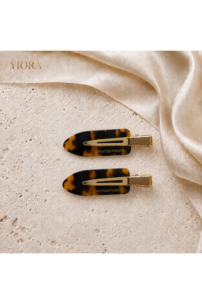 yiora Women's Imported Series 2-Piece Gold Metal Non-Marking Hair Makeup Skin...