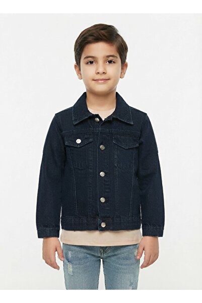 gülerçocuk Unisex Black Blue Gray Color Alternative Kids Denim Jacket - Unise...