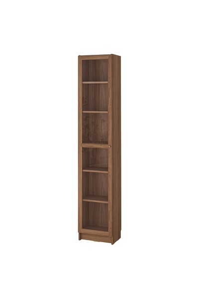 IKEA Modern Kahverengi Cam Kapaklı Kitaplık 40x30x202 cm - Salon/Çalışma Odas...
