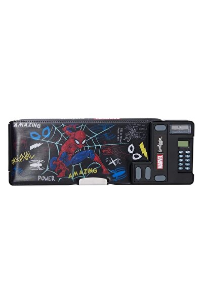 SMIGGLE Marvel Spider Pop Out Kalemlik – Siyah, Açılır Bölmeli