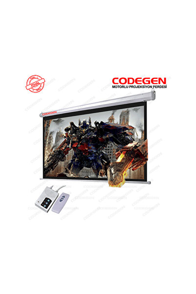 CODEGEN 240X200 PRO SIYAH FONLU MOTORLU PROJEKSIYON PERDES Motorlu
