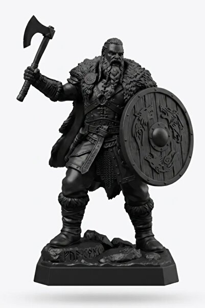 Viking Savaşçı Figürü - Detaylı El İşçiliği Dekoratif Obje