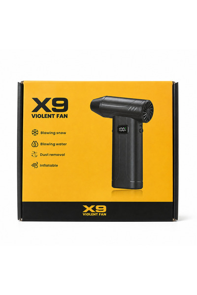 X9 Violent Fan Şarjlı Turbo Fan Güçlü Hava Üfleme Makinesi Dijital Göstergeli...