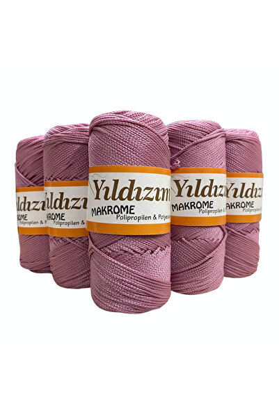 EleganTShoP Yıldız Polyester Makrome İpi 5'li Set 500 gr