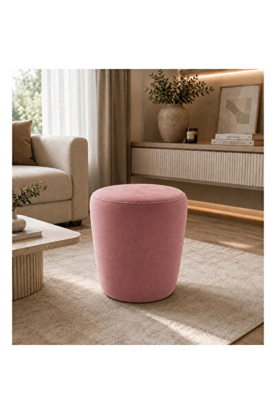 OEM Taburet Nubo, 45x45 cm, culoare Roz crem