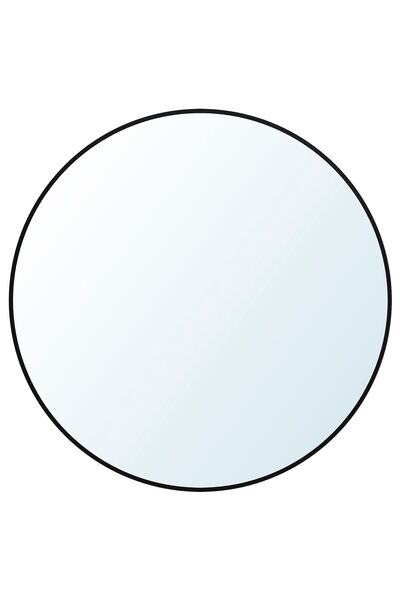 IKEA Modern Siyah Yuvarlak Duvar Aynası 50 cm cm - Duvar/Salon Dekoratif