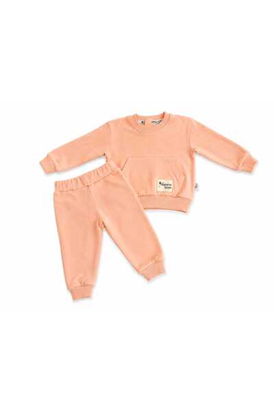 Donino Baby Compleu fete Donino Boys 2 piese,roz pal bluză și pantaloni