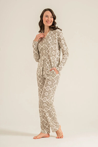 Pierre Cardin Women's Pajama Set, Combed Modal, 50% Cotton 50% Modal, Front B...