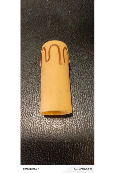 ADA AVİZE E14 Sert Plastik Duy Kılıfı bal renk(Boy 6,5cm-Çapı 2,1cm)