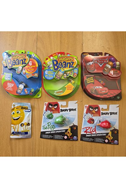 Genel Markalar Mighty Beanz & Angry Birds Karakter Figür & Emoji paketi Oyunc...
