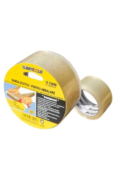 Lumytools Bandă Scotch transparentă de ambalare 66 m × 48 mm