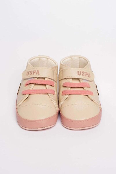 U.S. Polo Assn. U.S. Polo Assn Kız Bebek Ayakkabı - Ekru-Pembe