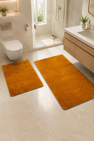 HALISHOP LÜKS YUMUŞAK DOKULU 2'Lİ KLOZET TAKIMI (60x100 - 50x80)