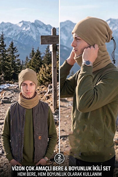 Ritagarcia Set of 2 Polar Beanies and Neck Warmers with Drawstring Adjustable...