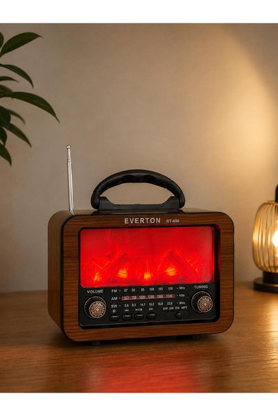 BLOMSTER Everton Rt-650 Şömine Efektli Bluetooth Nostaljik Radyo Müzik Çalar