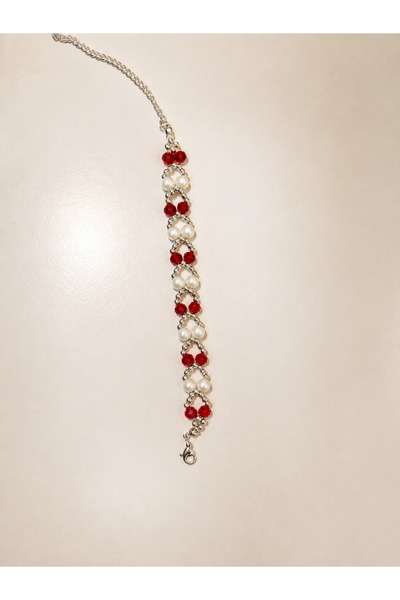 Gizemindünyası Cherry Patterned Pearl Bracelet