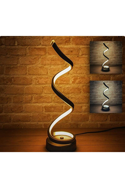 OEM Black Spiral LED Lamp with USB & 3 Shades Ø12x37cm