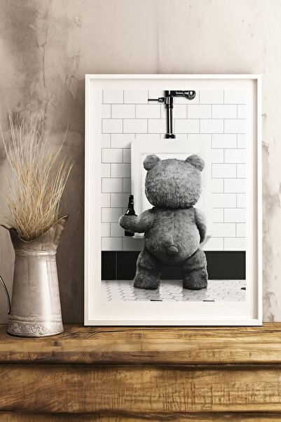 NT Handmade Natural Wooden Framed Teddy Bear Wall Decor - Decorative Painting...