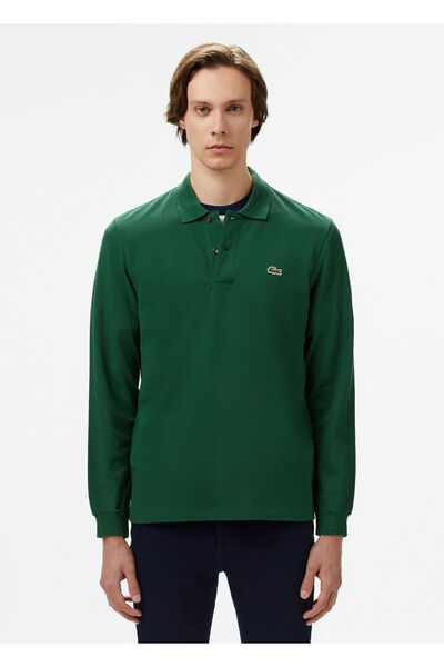 Lacoste Classic Fit Long Sleeve L.12.12 Green Men's Polo T-Shirt